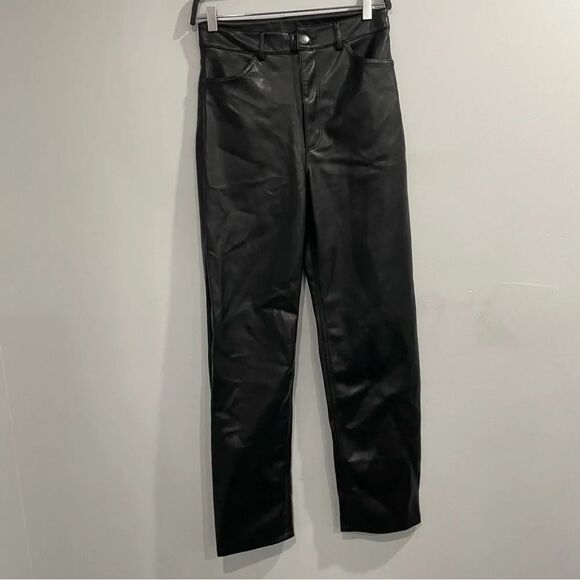 Dynamite Gisele Faux Leather Straight leg pants size 4 - Picture 1 of 8
